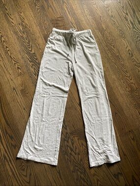 Light Gray Wide Leg Lounge Pants